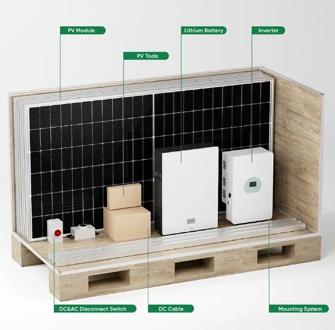 Kompletny hybrydowy system energii słonecznej fazy 3 5Kw 8Kw 10Kw 48V System zasilania hybrydowych paneli słonecznych dla domu