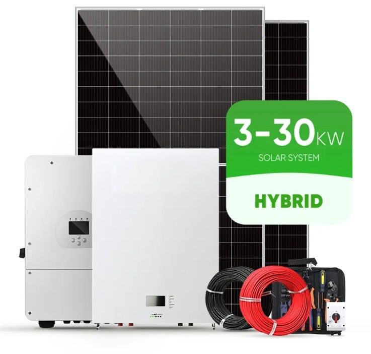 Przechowywanie 10000W System energii słonecznej 120v 240v Faza podzielona 8KW 10KW 20KW 30KW 50KW System energii słonecznej 10 Kw Hybrid