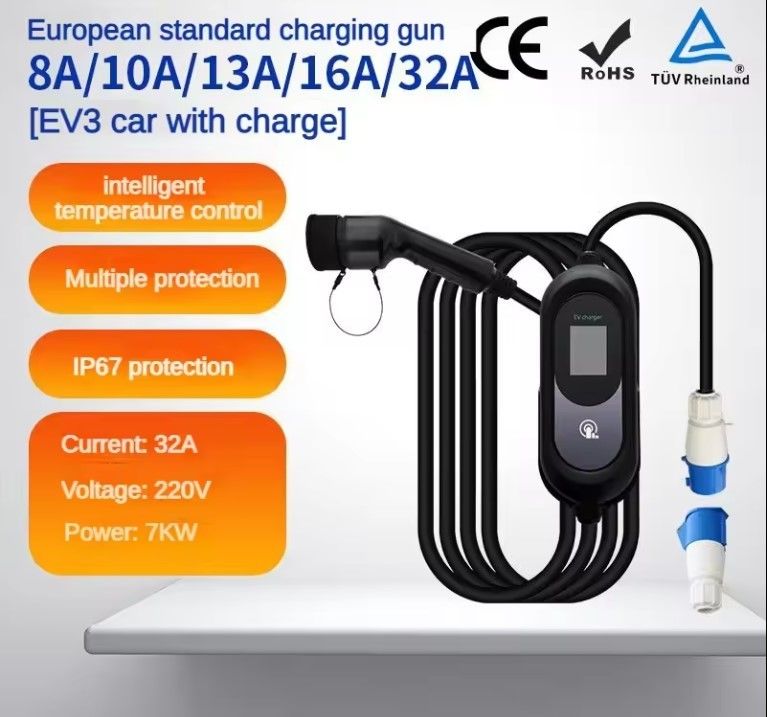 Smart Fast Weatherproof Outdoor Portable EV Car AC Ładowanie z akumulatorem Stacje ładowania na ścianie